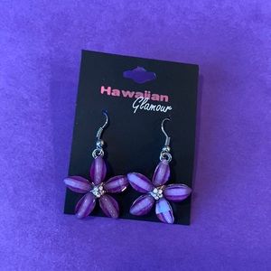Purple Flower Earrings